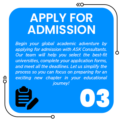 Image of a ask consultants filling out an admission application form, illustrating the process of applying to universities to study abroad.